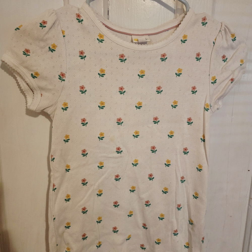 Girls Floral Patterned T-Shirt